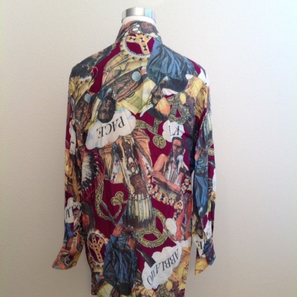 MOSCHINO Jeans Top Blouse VTG Button Down Shirt - Picture 5 of 8